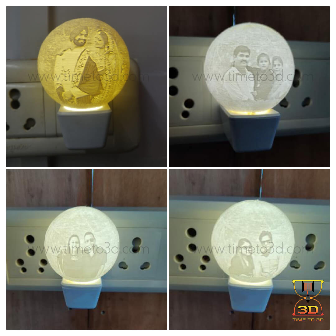 Wall Mounted Moon Lamp Time To 3D