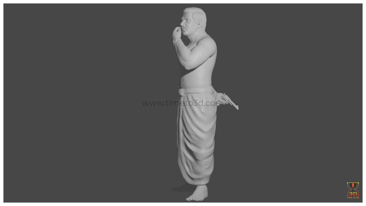 Chandra Shekhar Azad - CAD Model – Time To 3D
