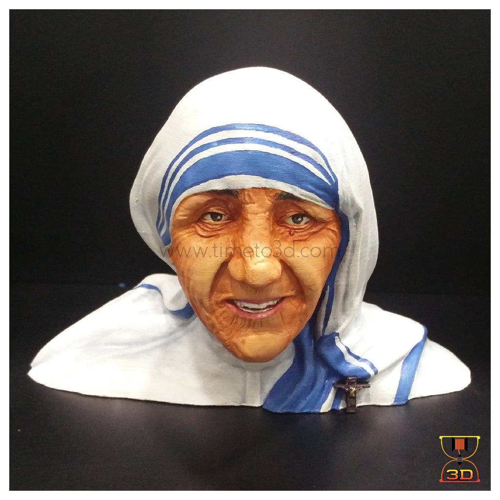 Mother Teresa - CAD Model Bust