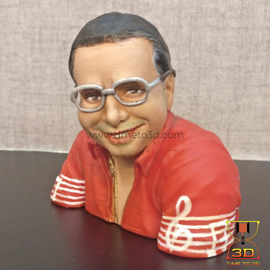R.D. Burman - CAD Model Bust