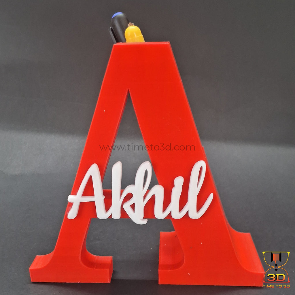 Custom Alphabet Name Pen Stand