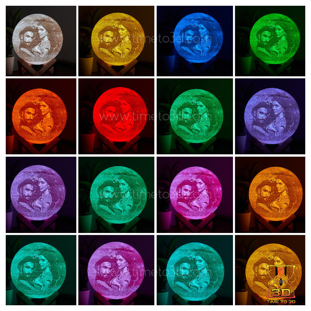 3D Printed Moonlamp 16 Color