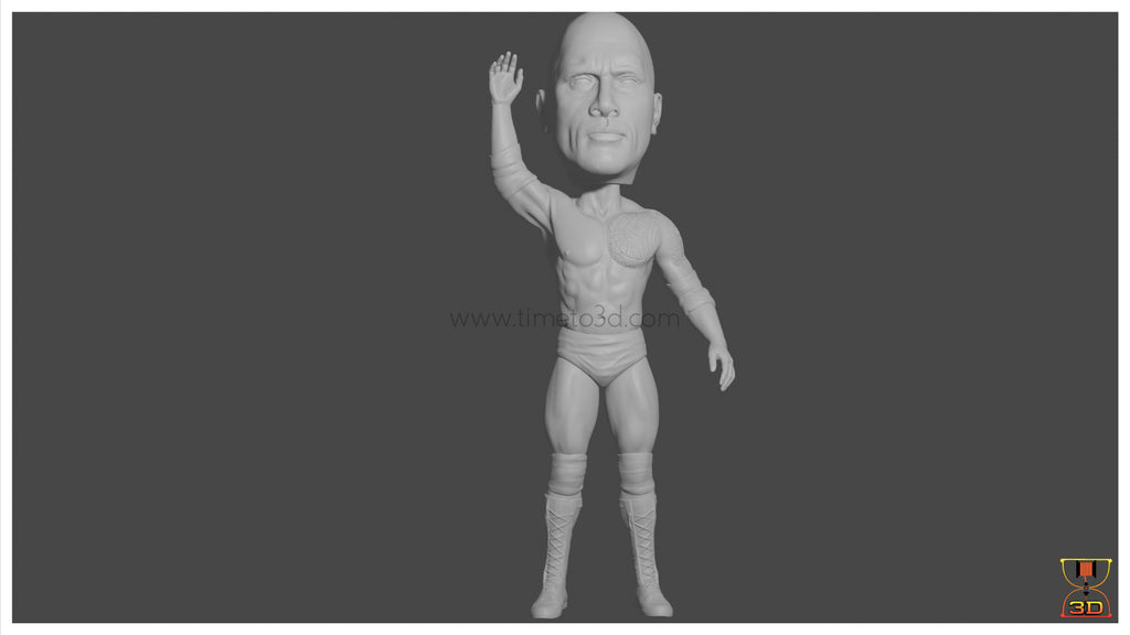 Dwayne "The Rock" Johnson - CAD Model Bobblehead